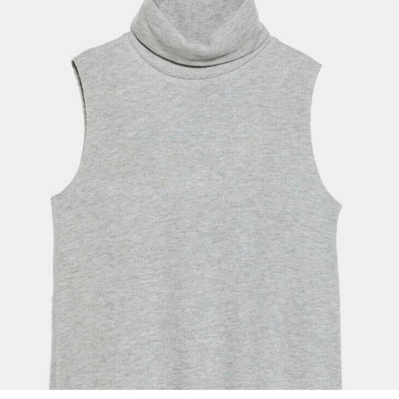 Zara Soft Feel Grey Sleeveless Turtle Neck Size Medium - Picture 2 of 5